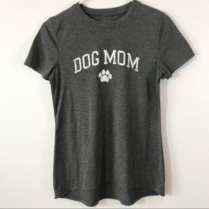 Modern Luxe Dog Mom T Shirt, Gray, S
